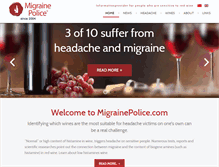 Tablet Screenshot of migrainepolice.com